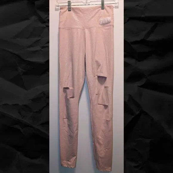 Victoria's Secret Pink Ultimate Foil Slash Leggings - NWOT - Picture 2 of 7